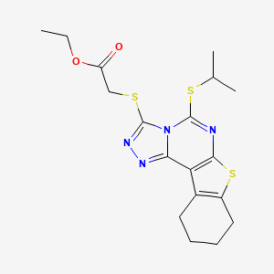 ethyl {[5-(isopropylthio)-8,9,10,11-tetrahydro[1]benzothieno[3,2-e][1,2,4]triazolo[4,3-c]pyrimidin-3-yl]thio}acetate