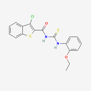 3-chloro-N-{[(2-ethoxyphenyl)amino]carbonothioyl}-1-benzothiophene-2-carboxamide