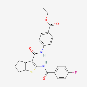 ethyl 4-[({2-[(4-fluorobenzoyl)amino]-5,6-dihydro-4H-cyclopenta[b]thien-3-yl}carbonyl)amino]benzoate