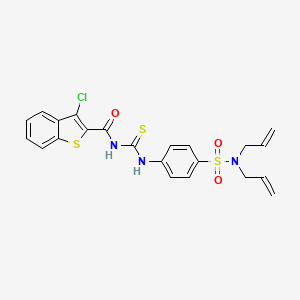 3-chloro-N-[({4-[(diallylamino)sulfonyl]phenyl}amino)carbonothioyl]-1-benzothiophene-2-carboxamide