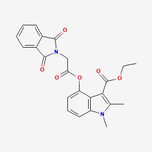 ethyl 4-{[(1,3-dioxo-1,3-dihydro-2H-isoindol-2-yl)acetyl]oxy}-1,2-dimethyl-1H-indole-3-carboxylate