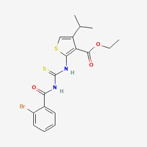 ethyl 2-({[(2-bromobenzoyl)amino]carbonothioyl}amino)-4-isopropyl-3-thiophenecarboxylate