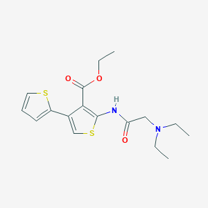 molecular formula C17H22N2O3S2 B3601088 ethyl 5'-[(N,N-diethylglycyl)amino]-2,3'-bithiophene-4'-carboxylate 