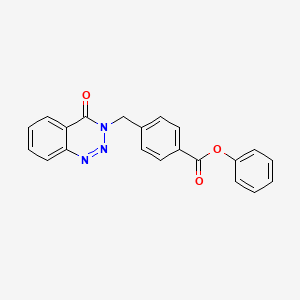 molecular formula C21H15N3O3 B3601095 phenyl 4-[(4-oxo-1,2,3-benzotriazin-3(4H)-yl)methyl]benzoate 