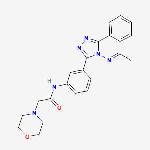 molecular formula C22H22N6O2 B3601096 N-[3-(6-methyl[1,2,4]triazolo[3,4-a]phthalazin-3-yl)phenyl]-2-(4-morpholinyl)acetamide 