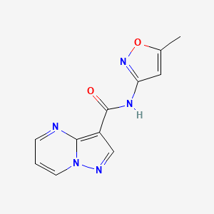 molecular formula C11H9N5O2 B3601099 N-(5-methyl-3-isoxazolyl)pyrazolo[1,5-a]pyrimidine-3-carboxamide 