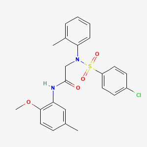 N~2~-[(4-chlorophenyl)sulfonyl]-N~1~-(2-methoxy-5-methylphenyl)-N~2~-(2-methylphenyl)glycinamide