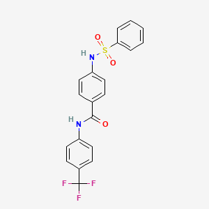 4-[(phenylsulfonyl)amino]-N-[4-(trifluoromethyl)phenyl]benzamide