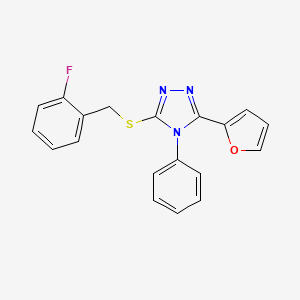 3-[(2-fluorobenzyl)thio]-5-(2-furyl)-4-phenyl-4H-1,2,4-triazole