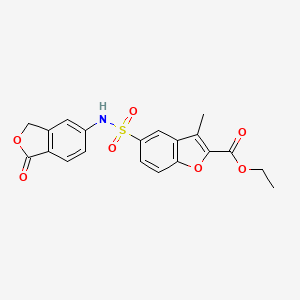 ethyl 3-methyl-5-{[(1-oxo-1,3-dihydro-2-benzofuran-5-yl)amino]sulfonyl}-1-benzofuran-2-carboxylate