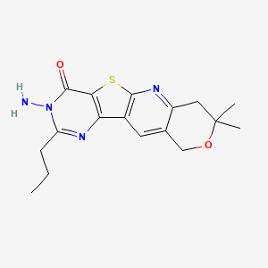 molecular formula C17H20N4O2S B3601155 3-amino-8,8-dimethyl-2-propyl-7,10-dihydro-8H-pyrano[3'',4'':5',6']pyrido[3',2':4,5]thieno[3,2-d]pyrimidin-4(3H)-one 