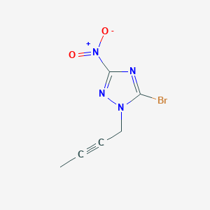 molecular formula C6H5BrN4O2 B360117 5-Bromo-1-but-2-ynyl-3-nitro-1,2,4-triazole CAS No. 667901-22-6