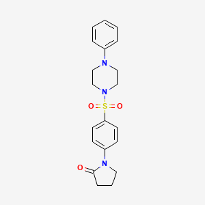 1-{4-[(4-phenyl-1-piperazinyl)sulfonyl]phenyl}-2-pyrrolidinone