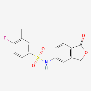 4-fluoro-3-methyl-N-(1-oxo-1,3-dihydro-2-benzofuran-5-yl)benzenesulfonamide