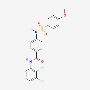 molecular formula C21H18Cl2N2O4S B3601192 N-(2,3-dichlorophenyl)-4-[[(4-methoxyphenyl)sulfonyl](methyl)amino]benzamide 