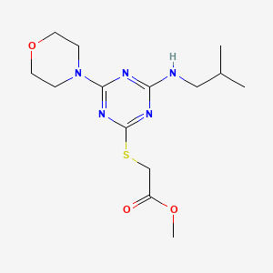 methyl {[4-(isobutylamino)-6-(4-morpholinyl)-1,3,5-triazin-2-yl]thio}acetate