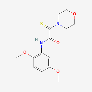 molecular formula C14H18N2O4S B3601221 N-(2,5-dimethoxyphenyl)-2-(4-morpholinyl)-2-thioxoacetamide 