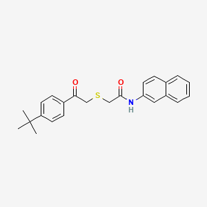 molecular formula C24H25NO2S B3601234 2-{[2-(4-tert-butylphenyl)-2-oxoethyl]thio}-N-2-naphthylacetamide 