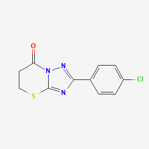 molecular formula C11H8ClN3OS B3601247 2-(4-chlorophenyl)-5,6-dihydro-7H-[1,2,4]triazolo[5,1-b][1,3]thiazin-7-one 