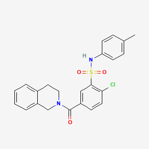 2-chloro-5-(3,4-dihydro-2(1H)-isoquinolinylcarbonyl)-N-(4-methylphenyl)benzenesulfonamide