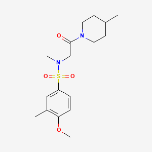 4-methoxy-N,3-dimethyl-N-[2-(4-methyl-1-piperidinyl)-2-oxoethyl]benzenesulfonamide