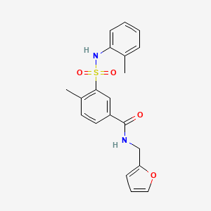 N-(2-furylmethyl)-4-methyl-3-{[(2-methylphenyl)amino]sulfonyl}benzamide