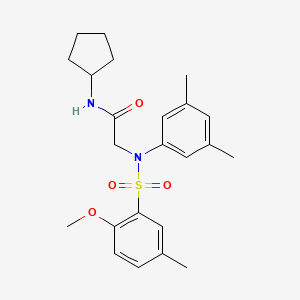 N~1~-cyclopentyl-N~2~-(3,5-dimethylphenyl)-N~2~-[(2-methoxy-5-methylphenyl)sulfonyl]glycinamide