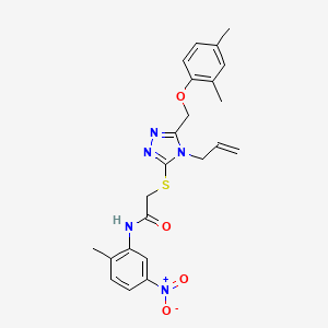 2-({4-allyl-5-[(2,4-dimethylphenoxy)methyl]-4H-1,2,4-triazol-3-yl}thio)-N-(2-methyl-5-nitrophenyl)acetamide