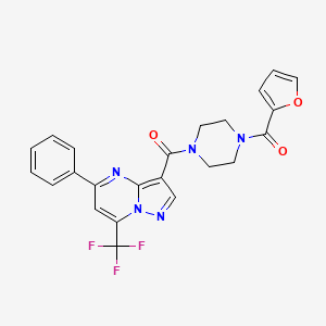 3-{[4-(2-furoyl)-1-piperazinyl]carbonyl}-5-phenyl-7-(trifluoromethyl)pyrazolo[1,5-a]pyrimidine