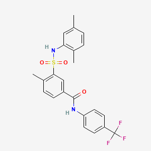 3-{[(2,5-dimethylphenyl)amino]sulfonyl}-4-methyl-N-[4-(trifluoromethyl)phenyl]benzamide