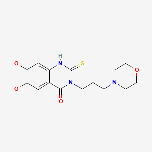 6,7-dimethoxy-3-[3-(4-morpholinyl)propyl]-2-thioxo-2,3-dihydro-4(1H)-quinazolinone