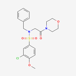 N-BENZYL-3-CHLORO-4-METHOXY-N-[2-(MORPHOLIN-4-YL)-2-OXOETHYL]BENZENE-1-SULFONAMIDE