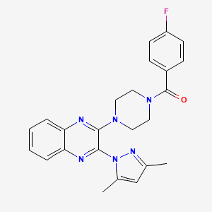 2-(3,5-dimethyl-1H-pyrazol-1-yl)-3-[4-(4-fluorobenzoyl)-1-piperazinyl]quinoxaline