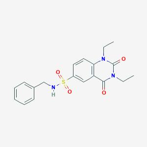 N-benzyl-1,3-diethyl-2,4-dioxo-1,2,3,4-tetrahydro-6-quinazolinesulfonamide