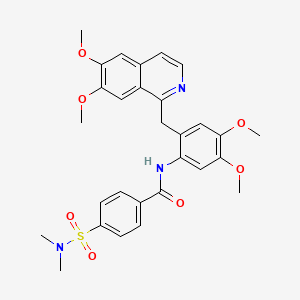 N-{2-[(6,7-dimethoxy-1-isoquinolinyl)methyl]-4,5-dimethoxyphenyl}-4-[(dimethylamino)sulfonyl]benzamide