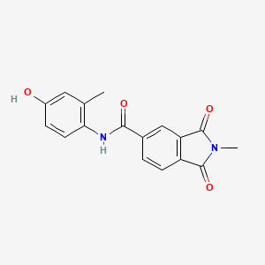 molecular formula C17H14N2O4 B3601457 N-(4-hydroxy-2-methylphenyl)-2-methyl-1,3-dioxo-5-isoindolinecarboxamide 