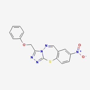 molecular formula C16H11N5O3S B3601469 (8-NITRO[1,2,4]TRIAZOLO[3,4-B][1,3,4]BENZOTHIADIAZEPIN-3-YL)METHYL PHENYL ETHER 