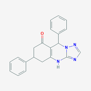 molecular formula C21H18N4O B360148 6,9-diphenyl-5,6,7,9-tetrahydro[1,2,4]triazolo[5,1-b]quinazolin-8(4H)-one CAS No. 727393-99-9
