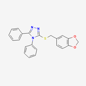 3-[(1,3-benzodioxol-5-ylmethyl)thio]-4,5-diphenyl-4H-1,2,4-triazole