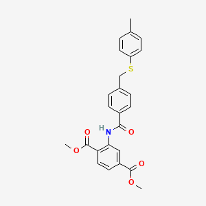 dimethyl 2-[(4-{[(4-methylphenyl)thio]methyl}benzoyl)amino]terephthalate