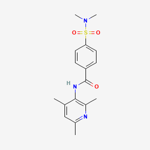 molecular formula C17H21N3O3S B3601517 4-[(dimethylamino)sulfonyl]-N-(2,4,6-trimethyl-3-pyridinyl)benzamide 