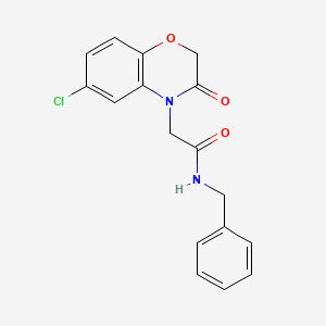 N-BENZYL-2-(6-CHLORO-3-OXO-3,4-DIHYDRO-2H-1,4-BENZOXAZIN-4-YL)ACETAMIDE