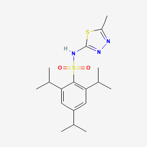 molecular formula C18H27N3O2S2 B3601535 N-(5-METHYL-1,3,4-THIADIAZOL-2-YL)-2,4,6-TRIS(PROPAN-2-YL)BENZENE-1-SULFONAMIDE 