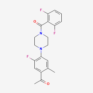 1-{4-[4-(2,6-difluorobenzoyl)-1-piperazinyl]-5-fluoro-2-methylphenyl}ethanone