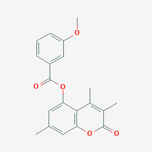 3,4,7-trimethyl-2-oxo-2H-chromen-5-yl 3-methoxybenzoate