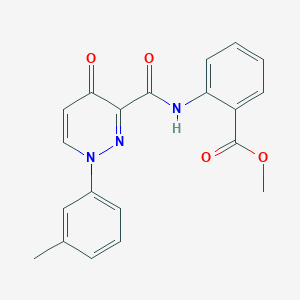 molecular formula C20H17N3O4 B360156 Methyl 2-({[1-(3-methylphenyl)-4-oxo-1,4-dihydropyridazin-3-yl]carbonyl}amino)benzoate CAS No. 874206-58-3