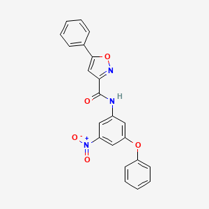 N-(3-nitro-5-phenoxyphenyl)-5-phenyl-1,2-oxazole-3-carboxamide