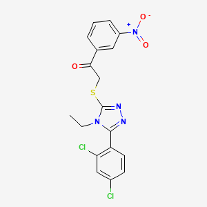 2-{[5-(2,4-dichlorophenyl)-4-ethyl-4H-1,2,4-triazol-3-yl]sulfanyl}-1-(3-nitrophenyl)ethanone