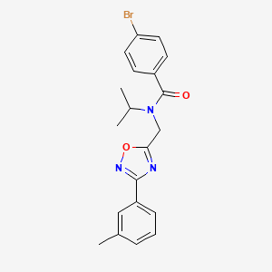 4-bromo-N-{[3-(3-methylphenyl)-1,2,4-oxadiazol-5-yl]methyl}-N-(propan-2-yl)benzamide