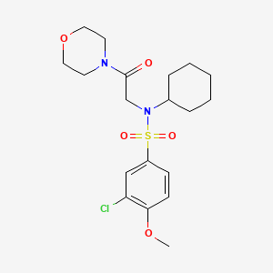 3-chloro-N-cyclohexyl-4-methoxy-N-[2-(4-morpholinyl)-2-oxoethyl]benzenesulfonamide